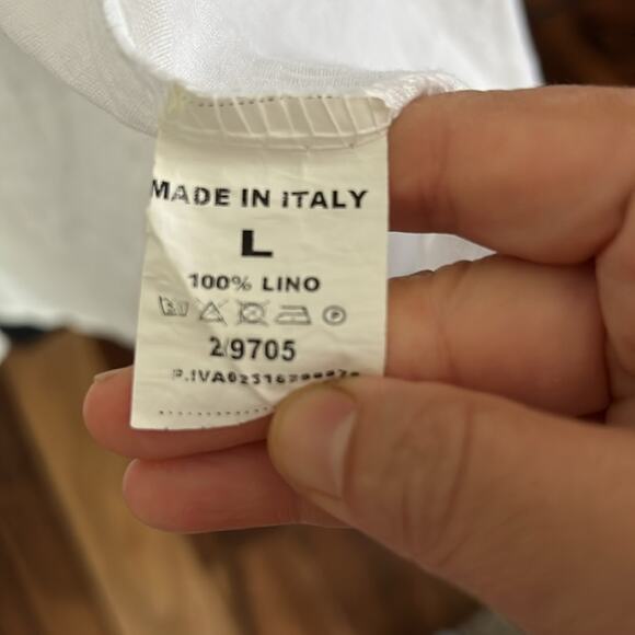 No Brand 100% italian Linen Buttoned Front Shirt. Size L - Picture 6 of 10